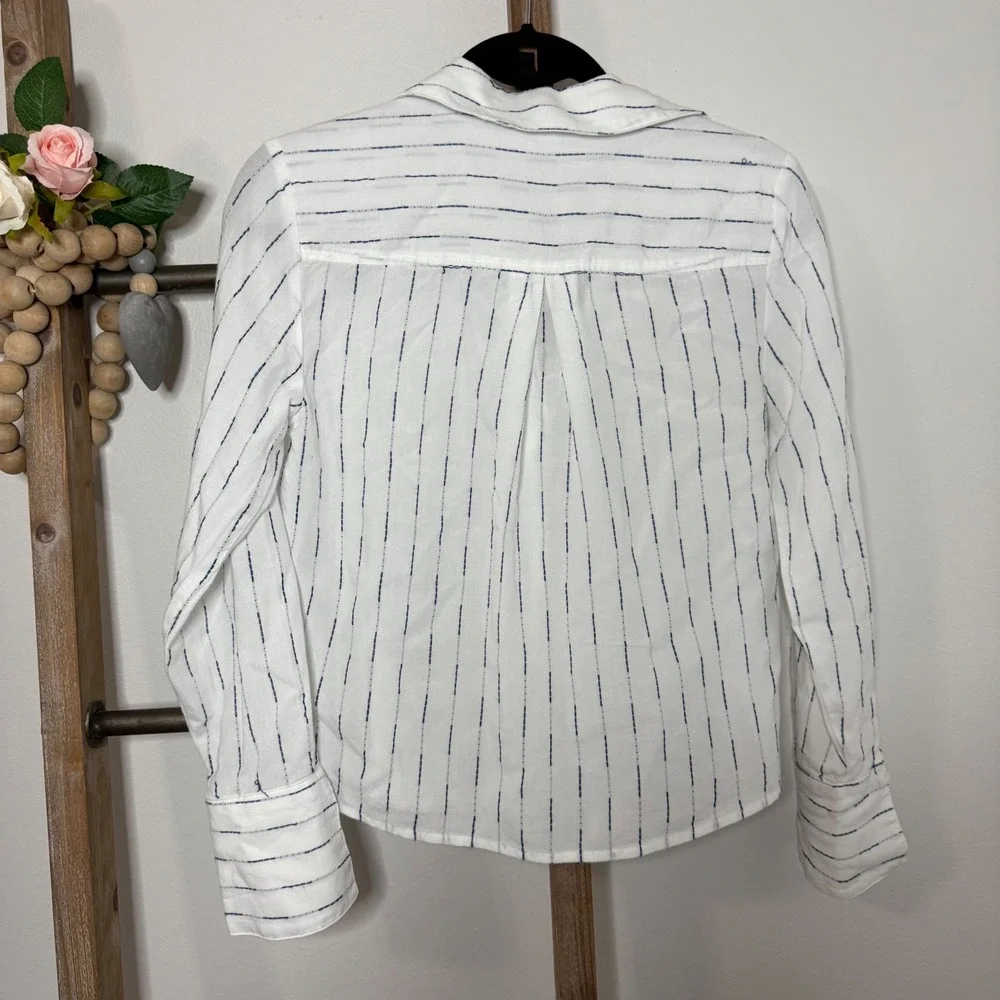Cloth and Stone Long Sleeve Button Down Casual Sheer Shirt Size XXS - Picture 5 of 9